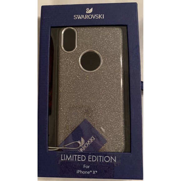 Swarovski # 5392042 Limited Edition Silver Rhinestone Bling Phone Case iPhone X